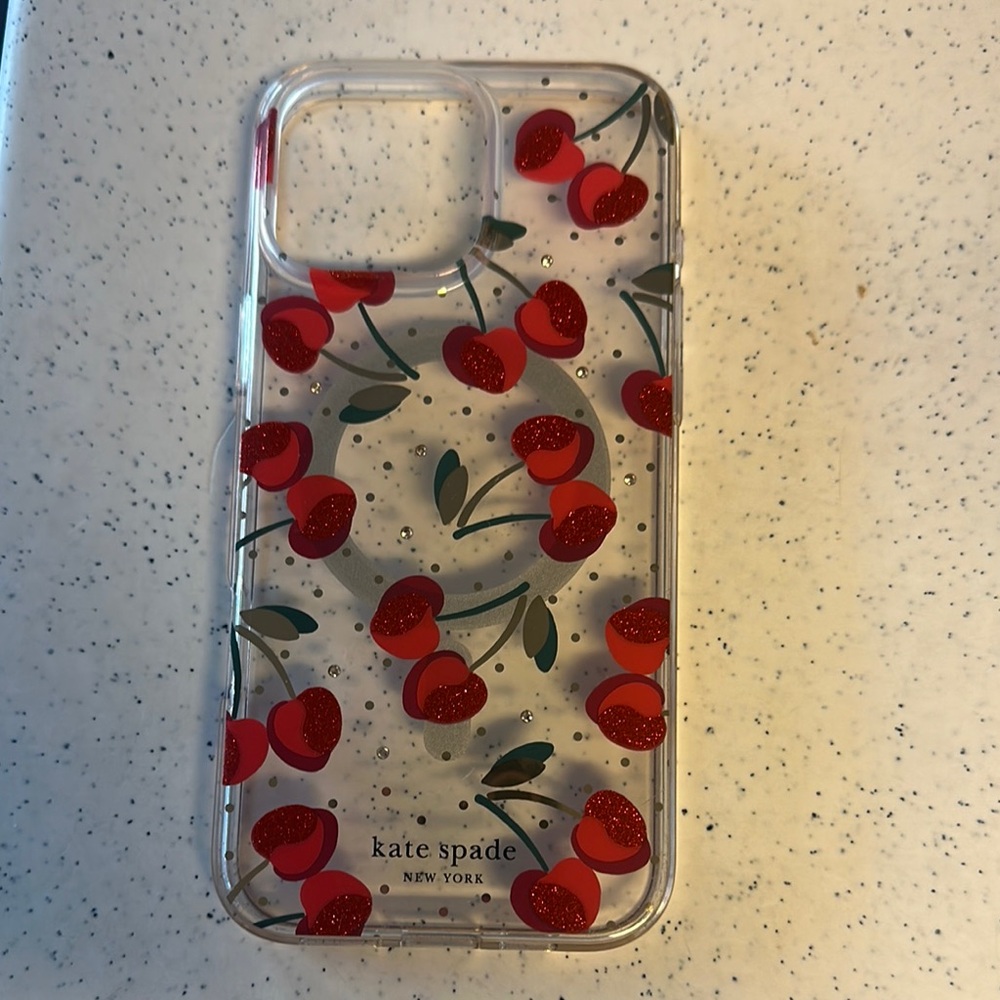 Kate Spade Red Cherry iPhone 16 pro max case